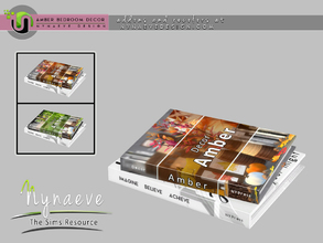 Sims 4 — Amber Books by NynaeveDesign — Amber Bedroom - Books Located in: Decor - Miscellaneous Decor Decor - Clutter