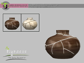 Sims 4 — Amber Vase V4 by NynaeveDesign — Amber Bedroom - Vase Located in: Decor - Miscellaneous Decor Decor - Clutter
