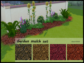 Sims 4 — Garden mulch set by kinder10000 — Garden mulch for your flower beds