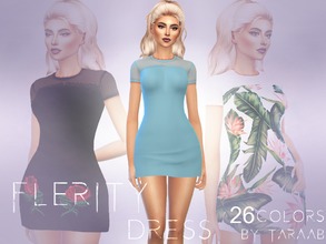 Sims 4 — Flerity Dress by taraab — A new dress design that comes in 26 colors! This item can be found in the 'Outfit'