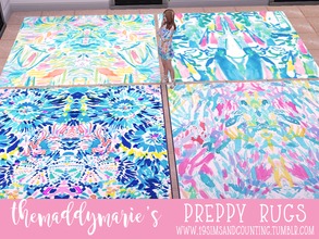 Sims 4 — themaddymarie's preppy rugs by themaddymarie — www.19simsandcounting.tumblr.com -base game -4 swatches -$1