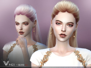 Sims 4 — WINGS-OE0102 by wingssims — This hair style has 20 kinds of color File size is about 13MB Hope you like it!