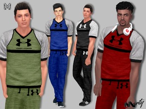 Sims 4 — MP Under Amour Male Outfit by MartyP — ~Teen to Elder sims ~For man only ~10 colour swatches ~CAS thumbnail ~Can