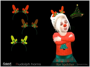 Sims 4 — Rudolph horns for toddlers by Severinka_ — Rudolph horns for toddlers 'Christmas accessory' CAS category: Hat