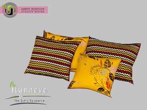 Sims 3 — Amber Pillows by NynaeveDesign — Amber Bedroom - Pillows Located in: Decor - Rugs Price: 139 Tiles: 2x2