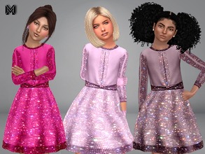 Sims 4 — MP Child Sparkly Dress by MartyP — Dress for child girls. ~For girl child. ~14 colors ~CAS thumbnail ~Can be