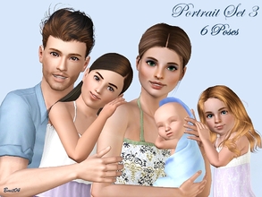 Sims 3 — Portrait Set 3 by jessesue2 — Portrait pose set for ages infant to adult, but excluding teen poses. This set