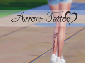 Sims 4 — Arrow Tattoo by Reevaly — 1 Swatch. For Female and Male. Teen to Elder.
