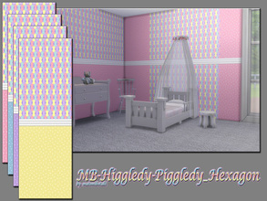 Sims 4 — MB-Higgledy-Piggledy_Hexagon by matomibotaki — MB-Higgledy-Piggledy_Hexagon, lovely kidden wallpaper with little