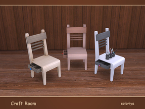 Sims 4 — Craft Room Hallway Table by soloriya — Hallway table which looks like a chair. Part of Craft Room set. 3 color