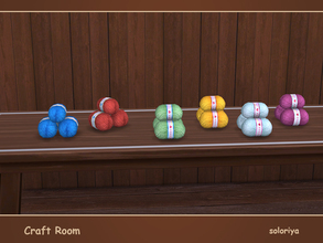 Sims 4 — Craft Room Yarn by soloriya — Decorative yarn. Part of Craft Room set. 6 color variations. Category: Decorative