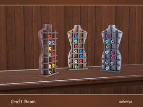Sims 4 — Craft Room Mannequin by soloriya — Decorative table mannequin with threads. Part of Craft Room set. 3 color