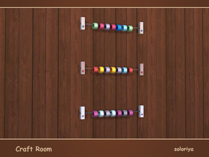 Sims 4 — Craft Room Wall Deco v3 by soloriya — Wall deco with ribbons. Part of Craft Room set. 3 color variations.