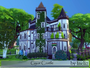 Sims 4 — Gyor Castle by Ineliz — History (and mystery) emanates from this tri-story Gothic mansion. Let your sims explore