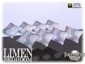 Sims 4 — limen bedroom part 2 cushions bed by jomsims — limen bedroom part 2 cushions bed play with all beds