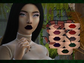 Sims 4 — Deadly Kiss Velvet Lipsticks by PrimroseSmith — Primrose Cosmetics is back with a new collection - The #Snake