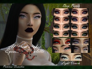 Sims 4 — All them snakes Eyeshadow Palette by PrimroseSmith — Do you ever get tired of all them snakes? Kill them with