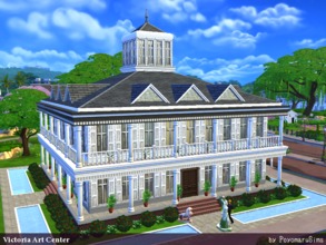 Sims 4 — Victoria Art Center by PoyomaruSims — A public art center that will send you to good old times. Includes: