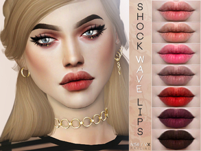 Sims 4 — Shock Wave Lips N156 VER. X by Pralinesims — Lips in 60 colors, all ages and genders.