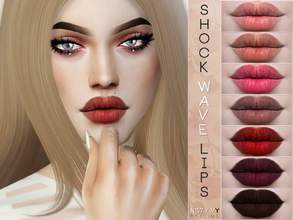 Sims 4 — Shock Wave Lips N157 VER. Y by Pralinesims — Lips in 60 colors, all ages and genders.
