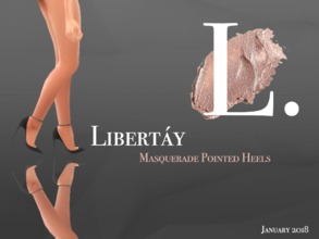 Sims 4 — Masquerade pointed heels - Mesh needed by Libertay — The Masquerade pointed heels incorporate both comfort and