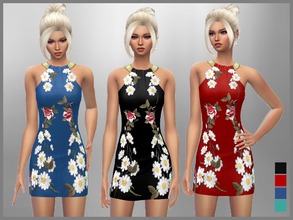 Sims 4 — Amy Dress by SweetDreamsZzzzz — Set of 4 short dresses for everyday and formal wear Hair by TsminhSims