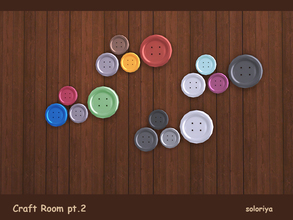 Sims 4 — Craft Room, pt2. Buttons by soloriya — Fours decorative buttons in one mesh. Part of Craft Room pt2 set. 4 color