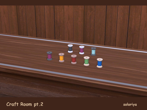 Sims 4 — Craft Room, pt2. Thread by soloriya — Tiny spool of thread. Part of Craft Room pt2 set. 8 color variations.