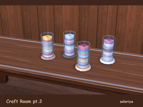 Sims 4 — Craft Room, pt2. Threads in a Glass by soloriya — Threads in a glass. Part of Craft Room pt2 set. 4 color