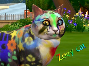 Sims 4 — Zoey cat by animal_sim — I made this cat as soon as I bought The Sims 4 Cats and Dogs Expansion pack. She is