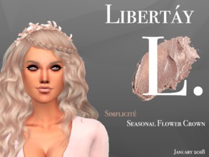 Sims 4 — Simplicite seasonal flower crown - Mesh needed by Libertay — The Simplicite seasonal flower crown is a