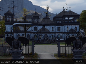 Sims 4 — COUNT DRACULA'S MANOR by -Merci- — The majestic Count Dracula's mansion is a place of privilege for vampires.