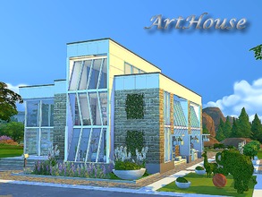 Sims 4 — ArtHouse by Sims_House — House for creative people, artists and musicians. 1st floor - entrance hall and living