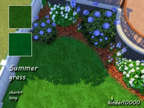 Sims 4 — Summer grass set by kinder10000 — Short and long green grass for your lawn