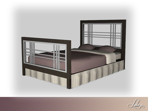 Sims 4 — Sandy Lane Bedroom Double Bed by Lulu265 — Part of the Sandy Lane Bedroom Set
