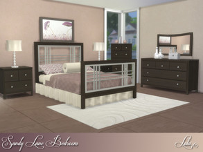 Sims 4 — Sandy Lane Bedroom  by Lulu265 — Give your bedroom a makeover with this wood and metal stylish bedroom set . Set