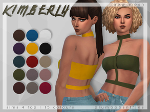 Sims 4 — PnF | Kimberly by Plumbobs_n_Fries — New Mesh Bodycon Top Female | Teen - Elders 15 Colours - Solid