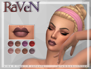 Sims 4 — PnF | Raven - Lips by Plumbobs_n_Fries — New Lips 8 Colours 