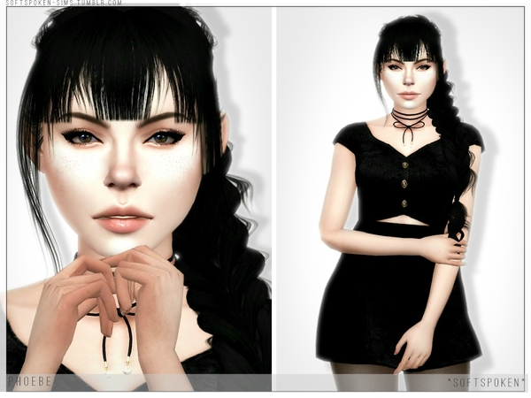 Sims 4 — Phoebe by Softspoken2 — Hi everyone! I decided to share my sim Phoebe. I did add clothing links below for this