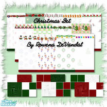 Sims 2 — Merry Christmas! by Rowena DeVandal — Twenty-five different walls and floors to give your homes a touch of