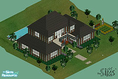 Sims 1 — House on lot 5 by Shinija — This is a charming 3 bedroom, 3 bathroom house two story house. It comes fully