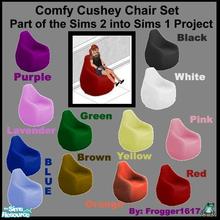 Sims 1 — Comfy Cushey Chair Set by frogger1617 — Includes: Chairs(12)