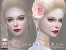 Sims 4 — S-Club ts4 WM Facemask 201801 by S-Club — Facemask, items influenced by Marie Antoinette, pale, pale, pale :D,