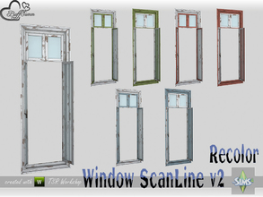 Sims 4 — WindowSet ScanLine Recolor Full 1x1 v2 open by BuffSumm — Part of the *Window Set ScanLine* Created by BuffSumm