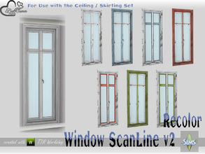 Sims 4 — WindowSet ScanLine Recolor Full 1x1 v2 ceiling by BuffSumm — Part of the *Window Set ScanLine* Created by
