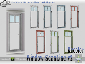 Sims 4 — WindowSet ScanLine Recolor Full 1x1 v2 ceiling open by BuffSumm — Part of the *Window Set ScanLine* Created by
