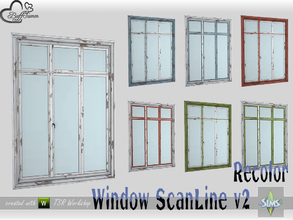Sims 4 — WindowSet ScanLine Recolor Full 2x1 v2 by BuffSumm — Part of the *Window Set ScanLine* Created by BuffSumm @ TSR