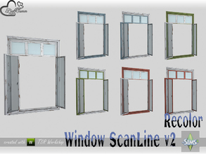 Sims 4 — WindowSet ScanLine Recolor Full 2x1 v2 open by BuffSumm — Part of the *Window Set ScanLine* Created by BuffSumm