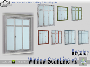 Sims 4 — WindowSet ScanLine Recolor Full 2x1 v2 ceiling by BuffSumm — Part of the *Window Set ScanLine* Created by