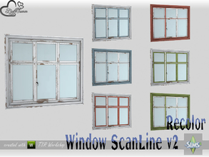 Sims 4 — WindowSet ScanLine Recolor Single 2x1 v2 by BuffSumm — Part of the *Window Set ScanLine* Created by BuffSumm @